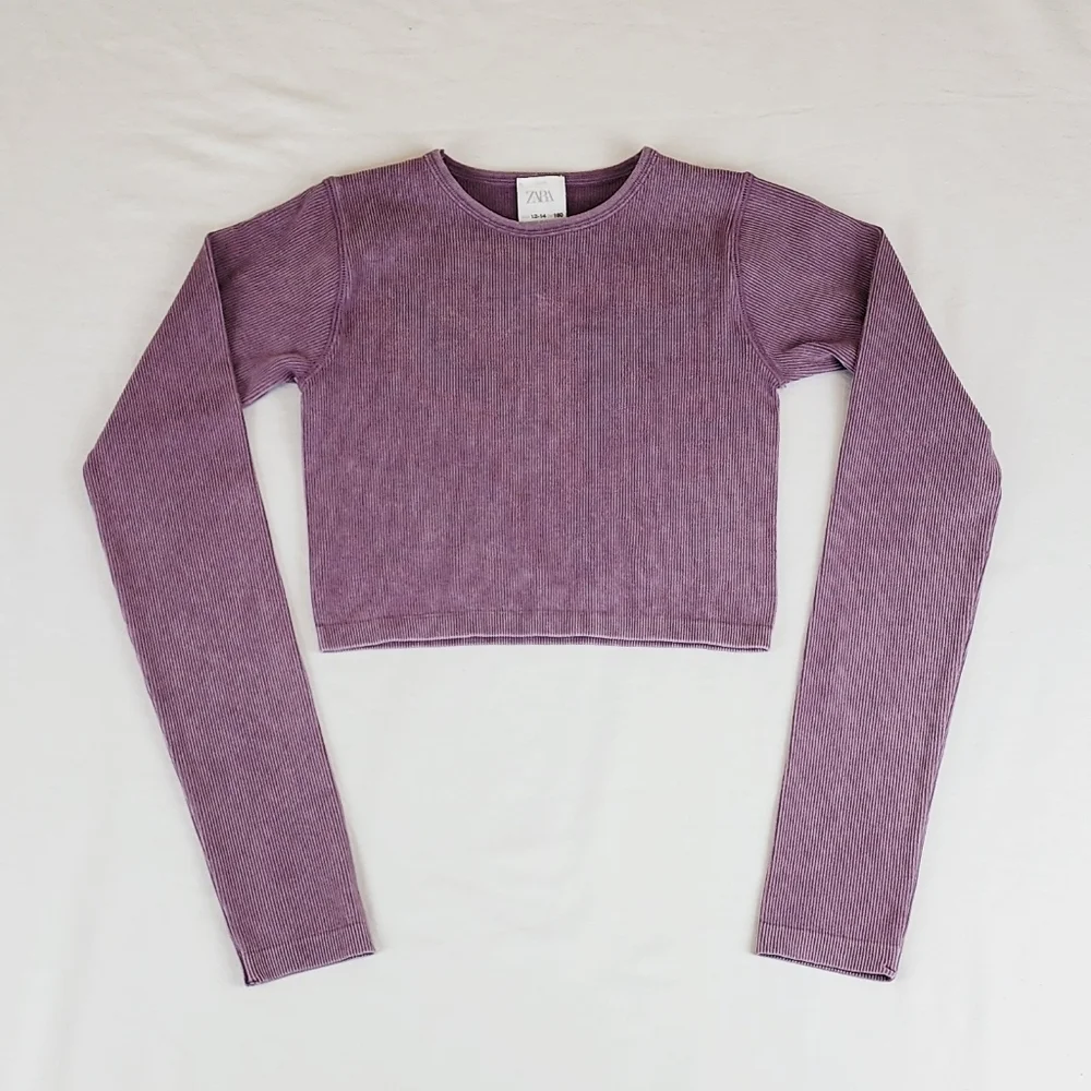 Zara Long Sleeve Cropped Sweater Top SIZE 12-14